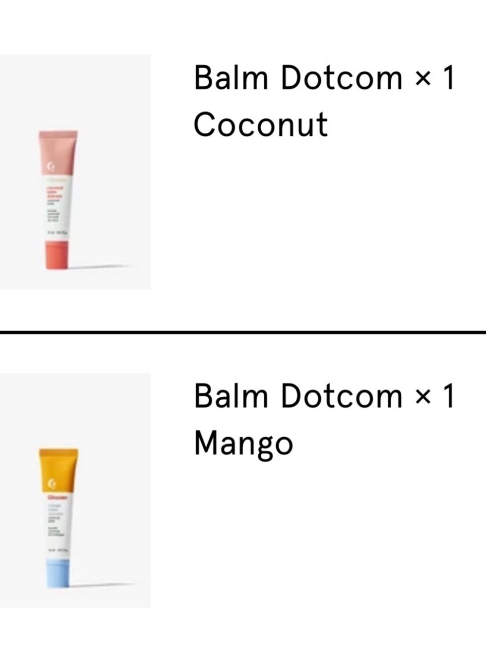 Glossier Mango & Coconut Balm DotCom Lip Balm Full Size 0.5oz 15ml NIB